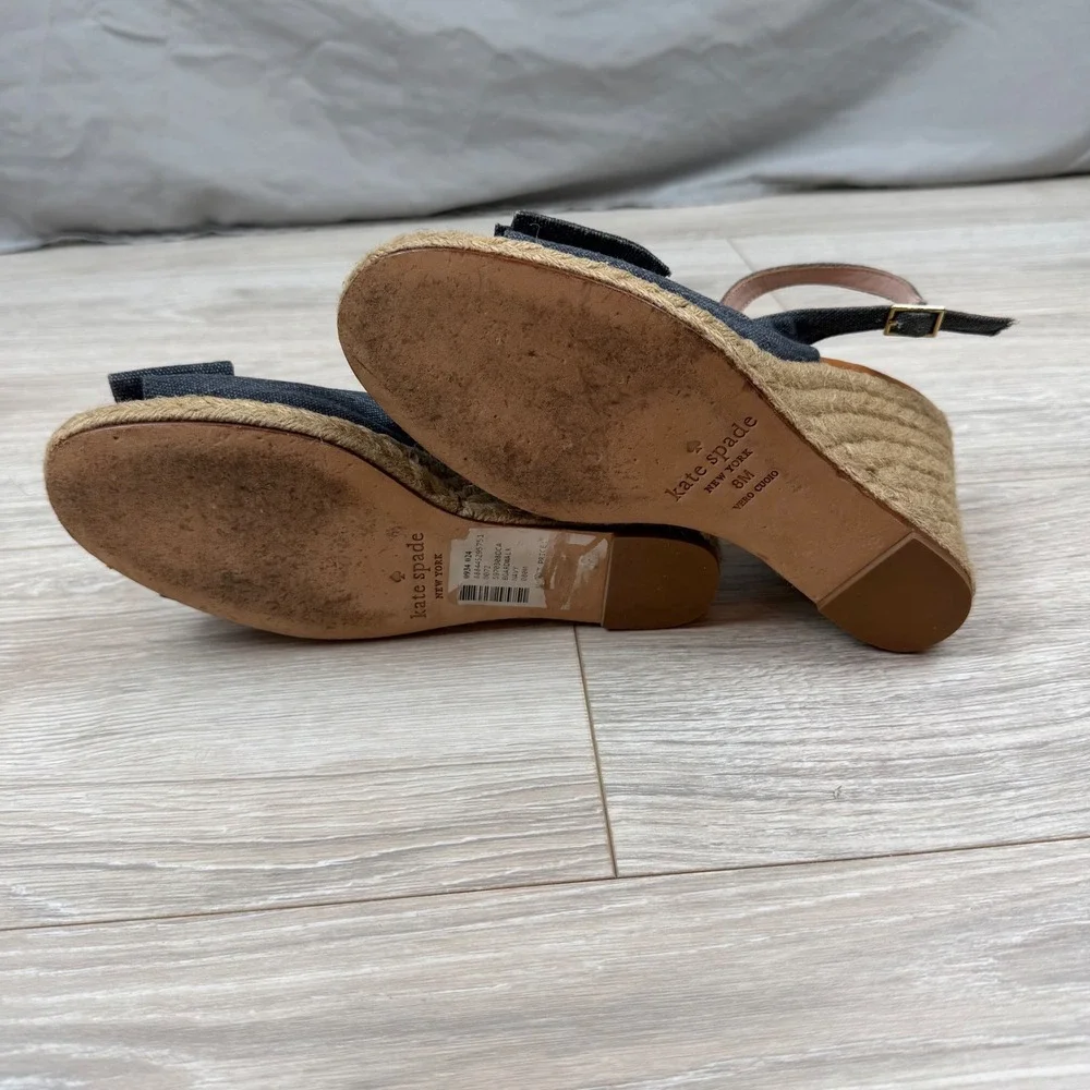Kate Spade Espadrilles‎ Boardwalk Bow Wedge Heel Size 8